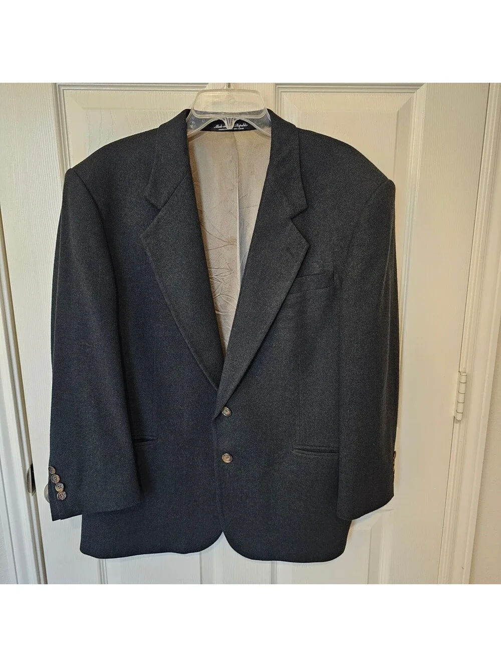 Oscar de la Renta Mens Tailored Blazer Classic Black Size 42S
